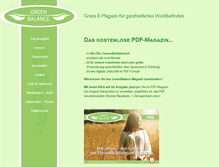 Tablet Screenshot of greenbalance.at